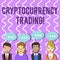 Conceptual hand writing showing Cryptocurrency Trading. Business photo text simply the exchange of cryptocurrencies in