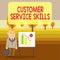 Conceptual hand writing showing Customer Service Skills. Business photo showcasing Aptitude to master to improve dealings with