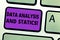 Conceptual hand writing showing Data Analysis And Statics. Business photo text Chart graph analytics Statistical