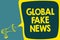 Conceptual hand writing showing Global Fake News. Business photo showcasing False information Journalism Lies Disinformation Hoax