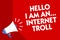 Conceptual hand writing showing Hello I Am An ... Internet Troll. Business photo showcasing Social media troubles discussions argu