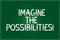 Conceptual hand writing showing Imagine The Possibilities. Business photo showcasing sense that something is able to