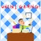 Conceptual hand writing showing Online Gaming. Business photo showcasing action or practice of playing video games on