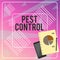 Conceptual hand writing showing Pest Control. Business photo text Killing destructive insects that attacks crops and