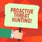 Conceptual hand writing showing Proactive Threat Hunting. Business photo text focused and iterative approach to