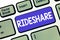 Conceptual hand writing showing Rideshare. Business photo showcasing Sharing rides or transportation Carpool Online Taxi