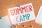 Conceptual hand writing showing Summer Camp. Business photo text supervised program for children conducted during the summer