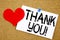 Conceptual hand writing text caption inspiration showing Thank You concept for Giving Gratitude Appreciate Message and Love writte