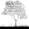 Conceptual health tree word cloud