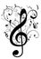 Conceptual illustration of a G clef