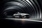 Conceptual image of a sports car driving through a tunnel. A striking image of a car parked in a tunnel, AI Generated