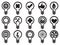 Conceptual Light Bulbs Vector Icon Set