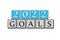 Conceptual message writing showing `goals 2022`. Business photo showcasing go with regulations governing conduct.