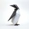 Conceptual Minimalism Hyperrealistic Origami Penguin With Bold Structural Designs