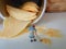 Conceptual, Photo 1 woman cleaning spill of cheese potato chips