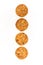 Conceptual photo. chocolate chip oatmeal cookies on white background