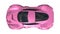Conceptual pink racing car. 3d illustration.