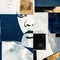 Conceptual Portraiture: Black, Gold, And Blue Artwork With A White Contrast