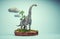 Conceptual presentation scene of a Brachiosaurus