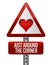 Conceptual road sign on love