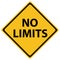 Conceptual road sign with no limits