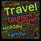 Conceptual tourism or travel word cloud