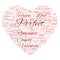 Conceptual Valentine heart word cloud