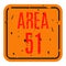 Conceptual vector illustration. Area 51 sign