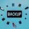 Conceptual World Backup Day background,text: