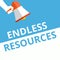 Conceptual writing showing Endless Resources