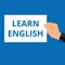Conceptual writing showing Learn English
