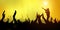 Concert Crowd Party Music Band Festival Abstract Light yellow on Background