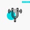 Concert, Fork, Cameron, Pitch, Reference turquoise highlight circle point Vector icon