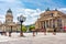 Concert Hall Konzerthaus and New Church Deutscher Dom or Neue Kirche on Gendarmenmarkt square, Berlin, Germany