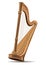 Concert harp. National Irish string musical instrument