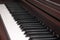 Concert piano keyboard