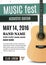 Concert poster with acoustic guitar. Vector illustration