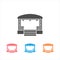 Concert stage icon set on white. Vector