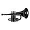 Concert trumpet icon, simple style