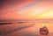 Conch Shell on the Beach at Sunset