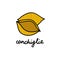 Conchiglie pasta doodle icon, vector illustration