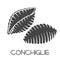 Conchiglie pasta glyph icon