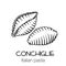 Conchiglie pasta outline icon