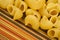 Conchiglie and spaghetti texture