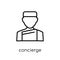 Concierge icon. Trendy modern flat linear vector Concierge icon