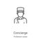 concierge icon vector from profession avatar collection. Thin line concierge outline icon vector illustration. Linear symbol for