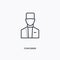 Concierge outline icon. Simple linear element illustration. Isolated line Concierge icon on white background. Thin stroke sign can