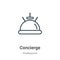 Concierge outline vector icon. Thin line black concierge icon, flat vector simple element illustration from editable professions