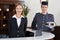Concierge and receptionist in hotel