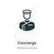 Concierge vector icon on white background. Flat vector concierge icon symbol sign from modern professions collection for mobile